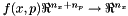 $f(x,p)\Re^{n_x+n_p}\rightarrow\Re^{n_x}$