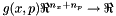 $g(x,p)\Re^{n_x+n_p}\rightarrow\Re$