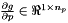 $\frac{\partial g}{\partial p}\in\Re^{1 \times n_p}$