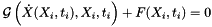 \[ \tilde{\dot{X}} \equiv \frac{X_i - \tilde{X}}{a_{ii} \Delta t} \quad \quad \left[ = -g(X_i,t_i)\right] \]
