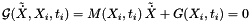 \[ \begin{array}{rcll} X_i & = & x_{n-1} - \Delta t \sum_{j=1}^{i-1} \hat{a}_{ij}\, f(X_j,\hat{t}_j) - \Delta t \sum_{j=1}^i a_{ij}\, g(X_j,t_j) & \mbox{for } i=1\ldots s, \\ x_n & = & x_{n-1} - \Delta t \sum_{i=1}^s \hat{b}_{i}\, f(X_i,\hat{t}_i) - \Delta t \sum_{i=1}^s b_{i}\, g(X_i,t_i) & \end{array} \]
