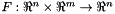 $F:\Re^n\times\Re^m\rightarrow\Re^n$