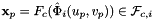 ${\bf x}_p = F_c(\hat{\Phi}_i(u_p,v_p))\in\mathcal{F}_{c,i}$