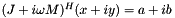 $(J+i\omega M)^H (x + iy) = a+ib$
