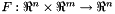 $F:\Re^n\times\Re^m\rightarrow\Re^n$